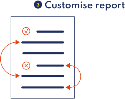 INGA Country Report Steps Step 3 Customise Report icon